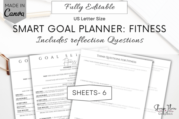 Download Fitness Smart Goal Planner | Editable - Goal planner Collection