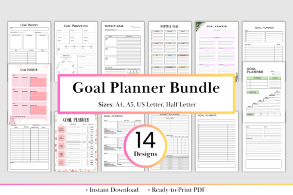 Download Ultimate Goal Planner Bundle - Goal planner Collection