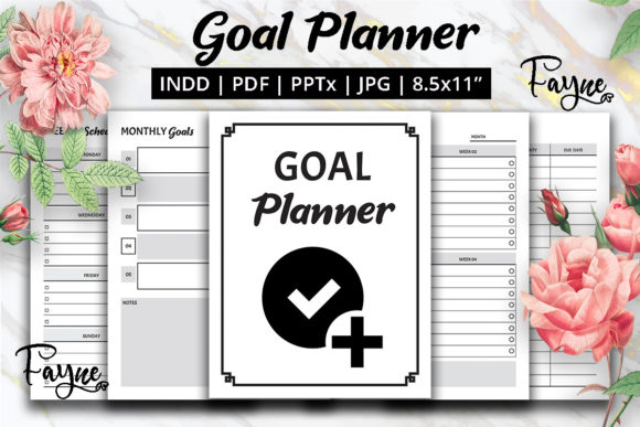 Download Goal Planner Templates Bundle KDP - Goal planner Collection
