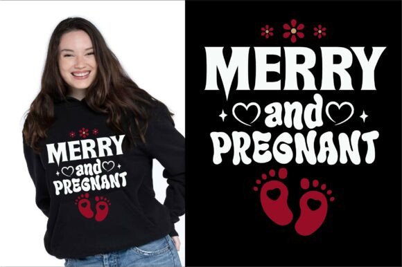 Download Merry and Pregnant Svg Design - Pregnant Collection